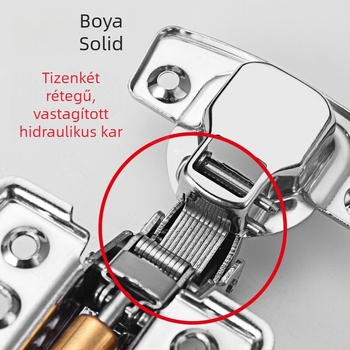 304 rozsdamentes acél hidraulikus pánt, 2,0 mm vastagságú, csillapítóval szekrény- és gardróbajtókhoz