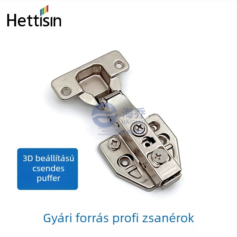 3D-s állítható hidraulikus lengéscsillapítós csukló szekrényekhez és garderobákhoz, gyors felszerelés