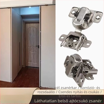 Rejtett belső ajtó zsanér csillapítással, amerikai stílusú, 35 mm, 3D-s állítható gardróbajtókhoz, 3D rugós zsanér
