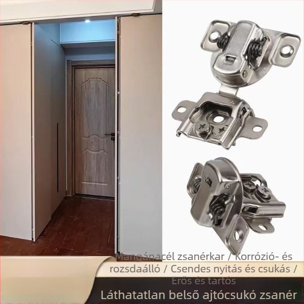 Rejtett belső ajtó zsanér csillapítással, amerikai stílusú, 35 mm, 3D-s állítható gardróbajtókhoz, 3D rugós zsanér