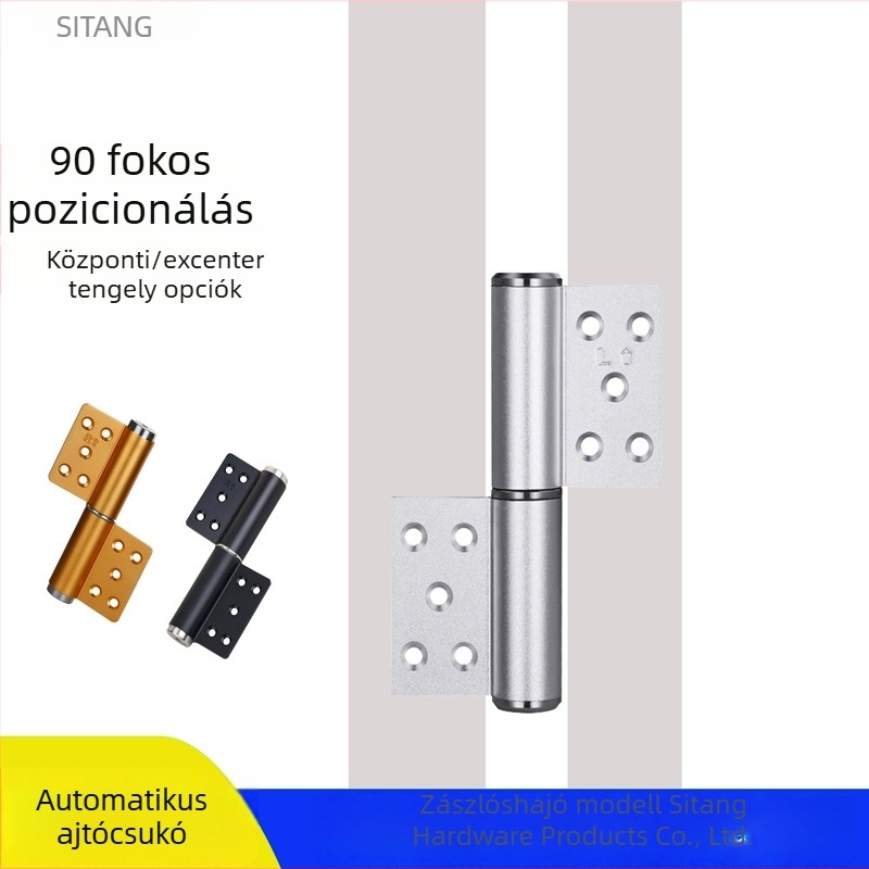 Zászló alakú hidraulikus csillapító zsanér rejtett ajtókhoz, automatikus záródás, csendes működés tömörfa ajtókhoz