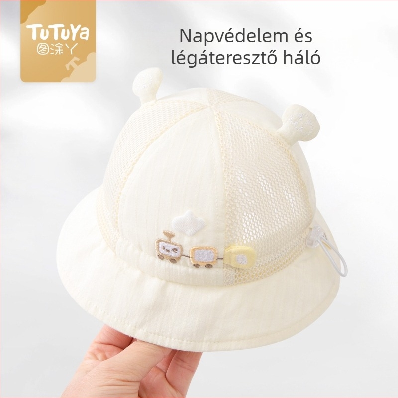 Tu Tu Ya gyerekeknek napvédő sapka - könnyű pamut fisherman/bucket sapka, csecsemők és kisgyermekek számára, nyár, napvédelem, széles karima