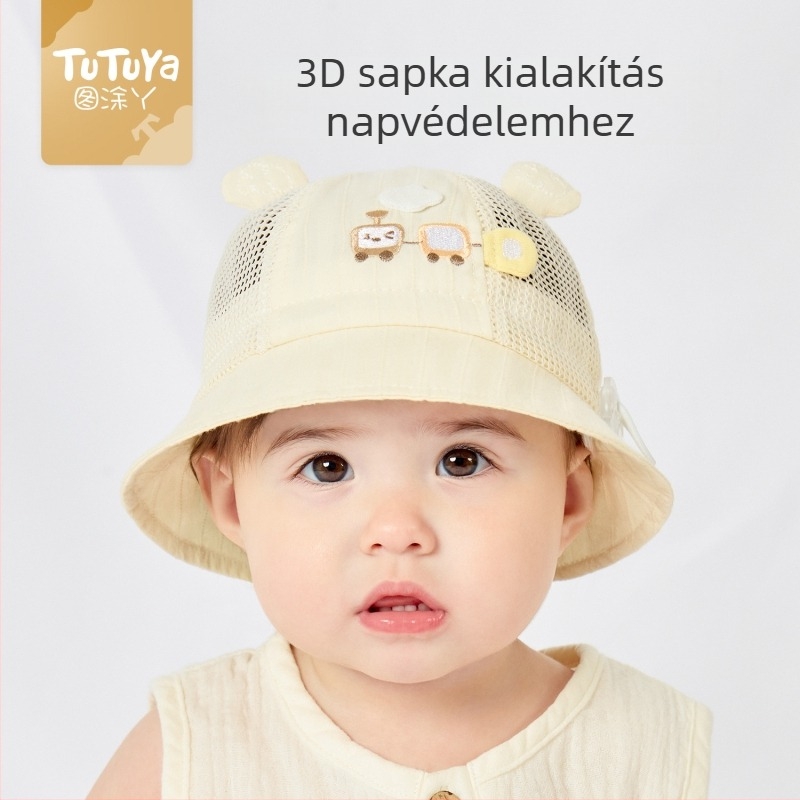 Tu Tu Ya gyerekeknek napvédő sapka - könnyű pamut fisherman/bucket sapka, csecsemők és kisgyermekek számára, nyár, napvédelem, széles karima