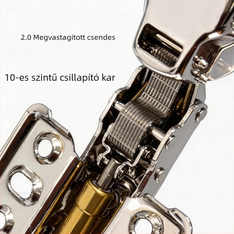 304 rozsdamentes acél ajtózsanér hidraulikus csillapítóval, vízálló, 1,5 mm vastagságú, konyha, fürdőszoba és gardrób ajtókhoz.