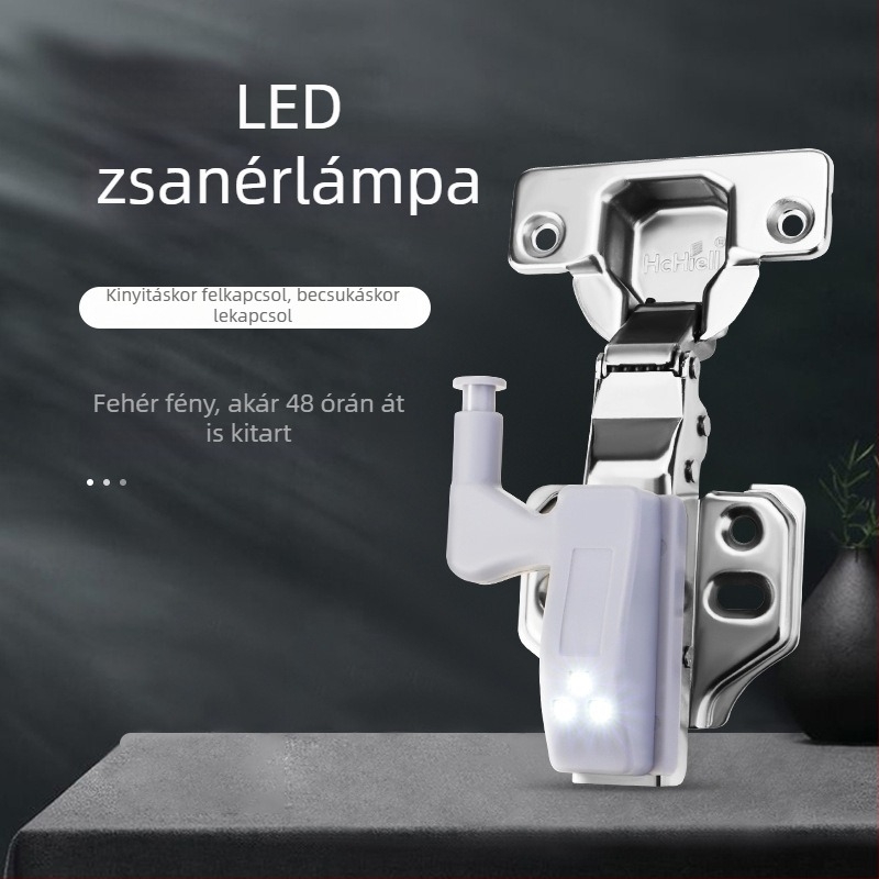 LED pántvilágítás érintéses okos kapcsolóval, hidraulikus pánttal, ruhásszekrény és szekrény ajtóihoz – LED indukciós világítás