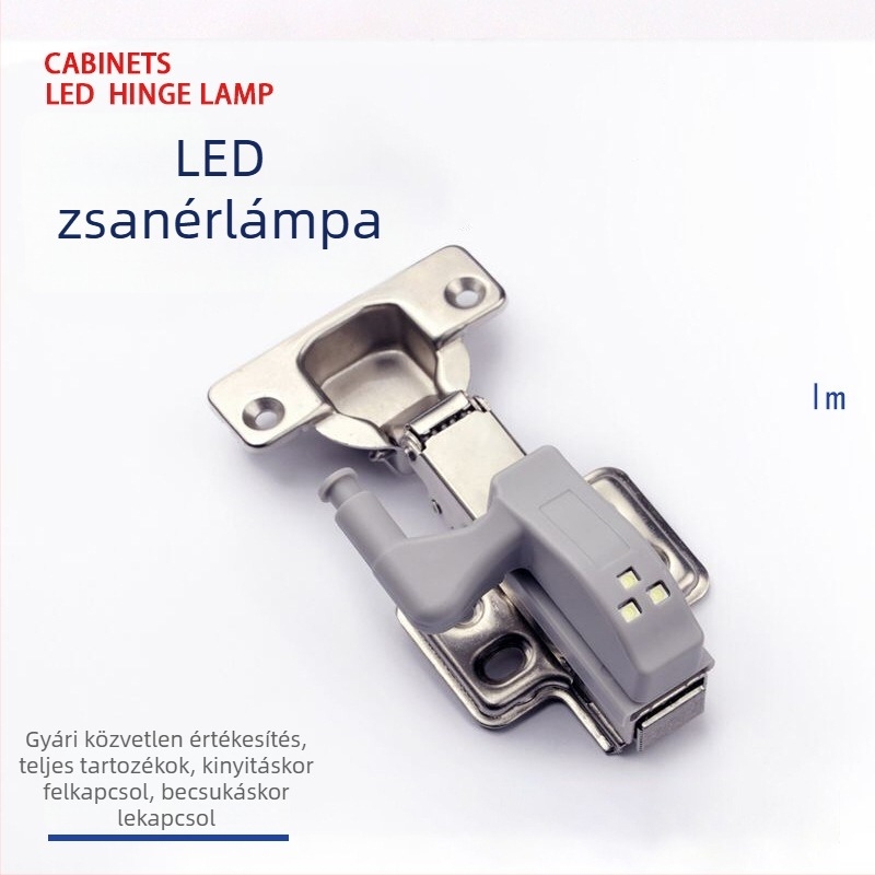 LED pántvilágítás érintéses okos kapcsolóval, hidraulikus pánttal, ruhásszekrény és szekrény ajtóihoz – LED indukciós világítás
