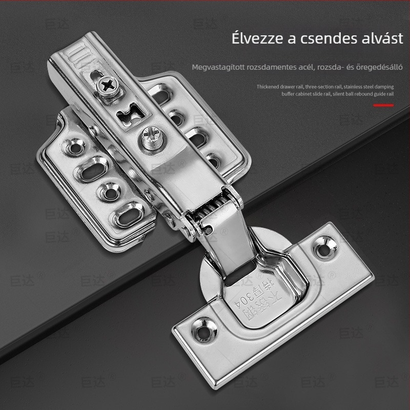 3.0 rozsdamentes acél zsanér ruhásszekrény ajtóihoz és ablakokhoz, modern minimalist dizájn hidraulikus csillapító rugóval
