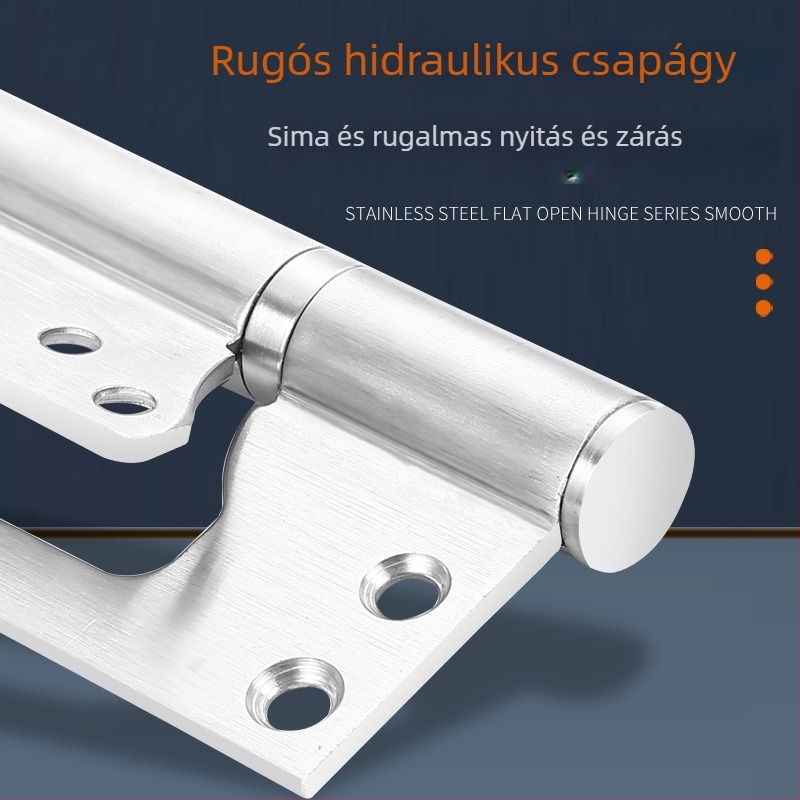 Láthatatlan 5 hüvelykes ajtózsanér hidraulikus csillapítással és rugóval automatikus záródáshoz, rozsdamentes acélból, ajtókhoz a hálószobában