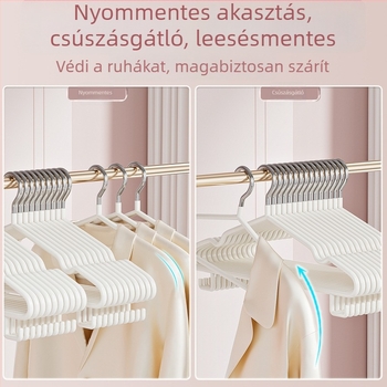 Otthoni ruhás akasztó vastított és nagyított kivitelben, kollégiumi használatra, csúszásmentes, nyom nélkül a ruhákon, felnőttek és diákok számára, ruhák szárítására