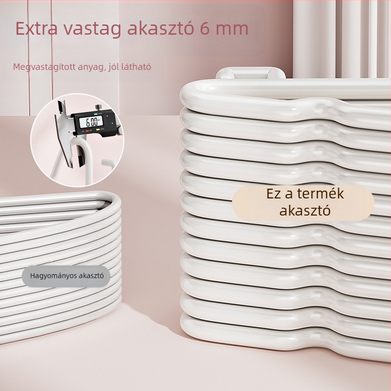 Otthoni ruhás akasztó vastított és nagyított kivitelben, kollégiumi használatra, csúszásmentes, nyom nélkül a ruhákon, felnőttek és diákok számára, ruhák szárítására