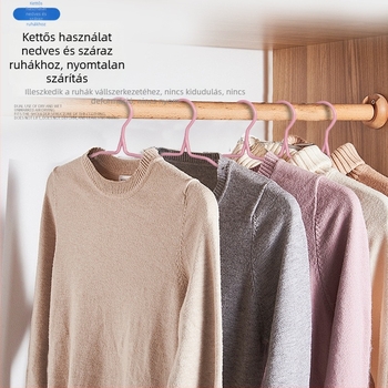 Jerry's Groove csúszásmentes, vastagított ruhakasztó felnőtteknek, varrat nélküli kivitelben, otthoni és kollégiumi használatra, nagy teherbírással
