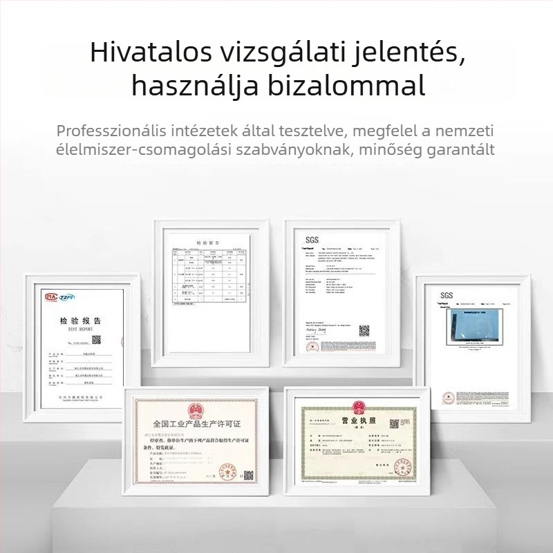 Átlátszó, megerősített PE önzáró zacskó nagy méretű élelmiszer-csomagoláshoz