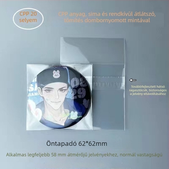 20 mm vastag ZIP-záras védőtáska, rendkívül átlátszó, önzáró, jelvények és lézeres belépőjegyek tárolására