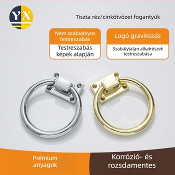 Aranyszínű cinkötvözet bútorfogantyú, modern minimalist stílus, ajtókhoz, szekrényekhez és fiókokhoz
