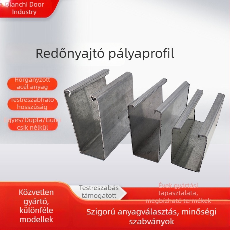 Redőnyajtók vezető sínjei – rozsdamentes acél és galvanizált sínek garázsajtó projektekhez