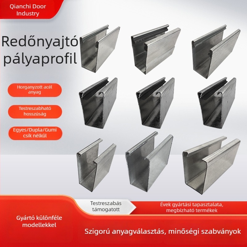 Redőnyajtók vezető sínjei – rozsdamentes acél és galvanizált sínek garázsajtó projektekhez