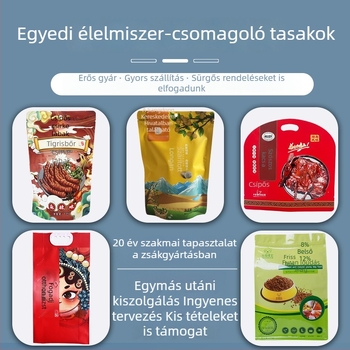 Személyre szabott élelmiszer-csomagoló zacskók nyomtatással: sült csirke, főtt hús, sertés lábszár, marha és bárány – alumíniumfóliás és műanyag zacskók nyolcszögű lezárással