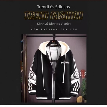 Férfi streetwear dzseki, 2025 tavasz-ősz, Hongkong-stílus, Harajuku és koreai stílus, laza szabás