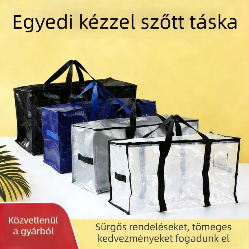 Összecsukható átlátszó tárolótáska otthoni használatra – nagy kapacitású ruhák és ágynemű tárolására költözéshez