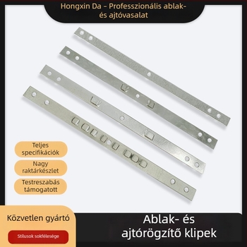 Galvanizált vasból készült ajtó- és ablakfixáló lemez, összekötő lemez alumíniumötvözethez, egyenes lemez, vastagság 0.6–1.5 mm