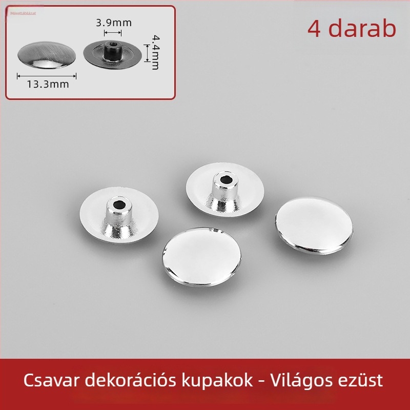 Fürdőszobai üvegajtó klipsz hatszögű csavarral, keret nélküli zuhanyajtóhoz, pántokhoz, tömítéshez, gumírozott alátét és dekoratív sapka