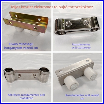 Elektromos teleszkópos ajtó kiegészítő készlet: vezető kártya, vezető görgő egysoros sínű ajtóhoz, automata ajtó alkatrészek, rozsdamentes acél gépfej és csatlakozó rögzítőelemek