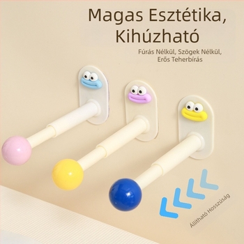 Dopamine fürdőszobai akasztó, fúrás nélküli erős ragasztó, falra szerelhető törölközőtartó, aranyos rajzfilmszerű dizájn
