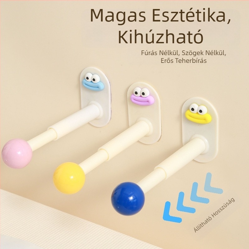 Dopamine fürdőszobai akasztó, fúrás nélküli erős ragasztó, falra szerelhető törölközőtartó, aranyos rajzfilmszerű dizájn