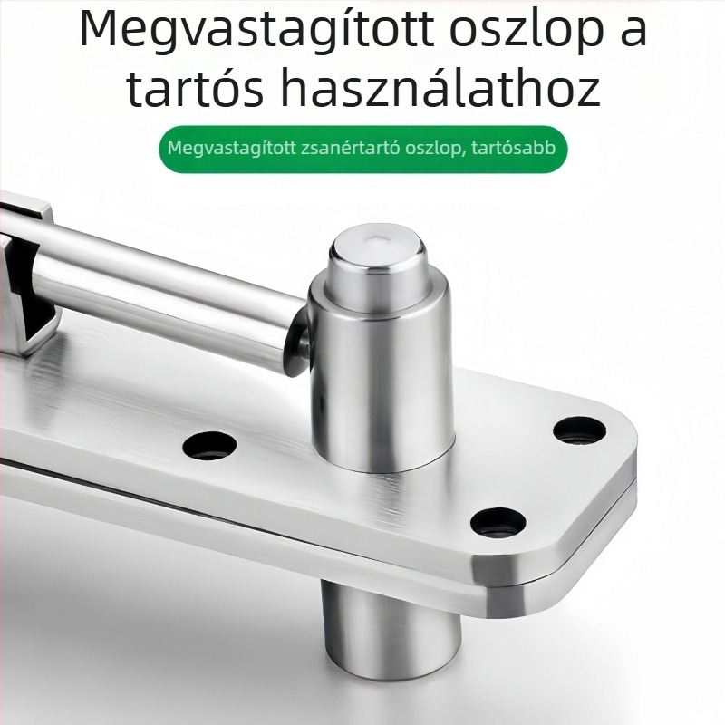 Fából készült ajtókhoz rejtett, 360°-os pánt, rozsdamentes acélból, felső- és alsó pozicionálással