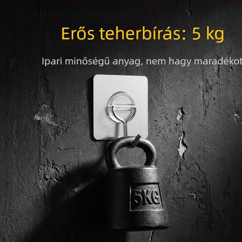 Személyre szabott PVC ragasztó kampó, egykaros falra szerelhető kampó, minimalist design, 5 kg teherbírás