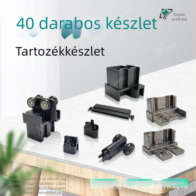 40 darab univerzális, sík háló kiegészítő készlet hajtogatható ajtókhoz és ablakokhoz