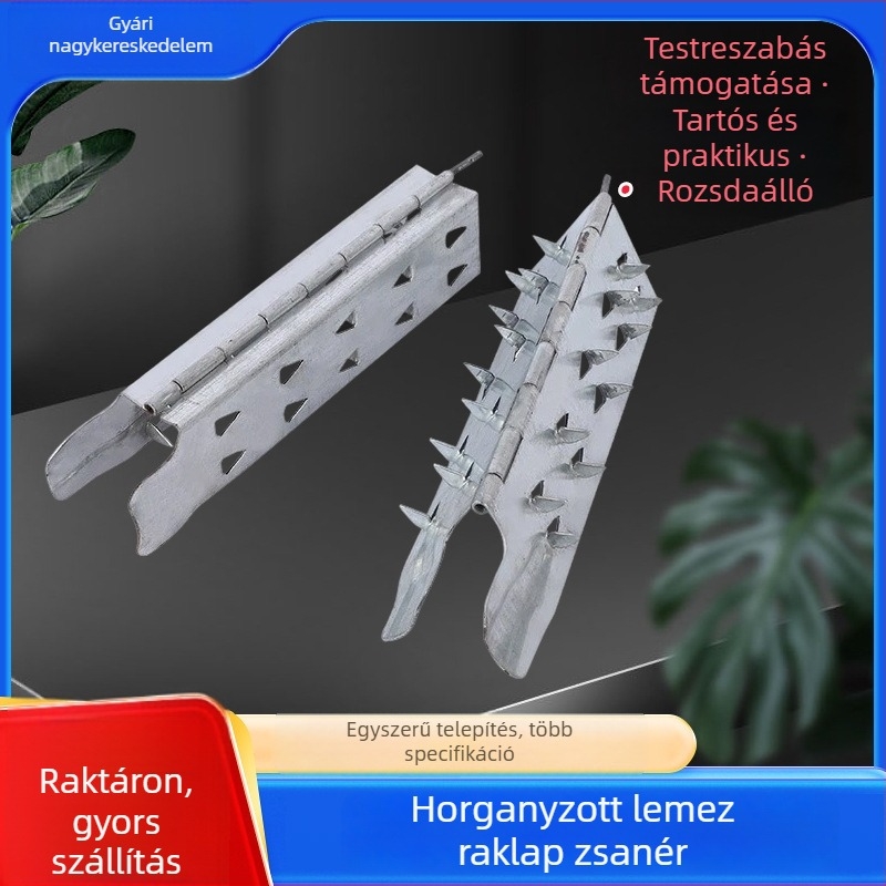 Raklapcsukló galvanizált cinkötvözetből, fa dobozokhoz és paneldobozokhoz