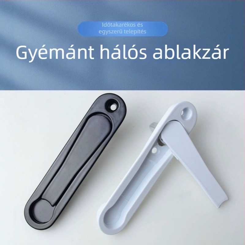 Rejtett, négyszögletes acél fogantyú gyémánt hálós ablakokhoz záró dobozzal