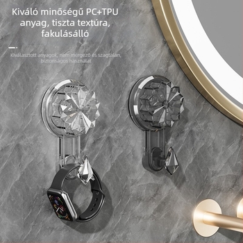 Könnyű luxus szívókampó – erős falra szerelhető, fürdőszobába és konyhába