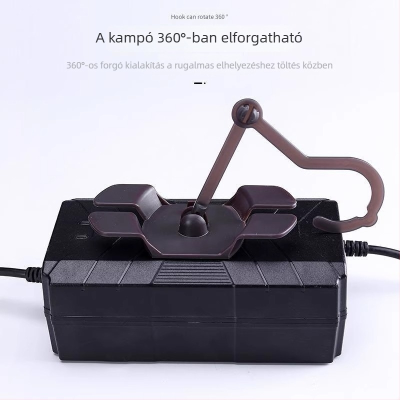 Elektromos jármű töltőhöz tartó, 360°-os forgás, leesés elleni, csúszásmentes, praktikus tartó
