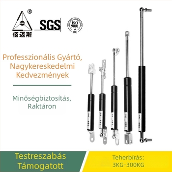 Gázrugós hidraulikus támasztórúd reklámvilágító panelekhez, vitrinekhez és galériákhoz