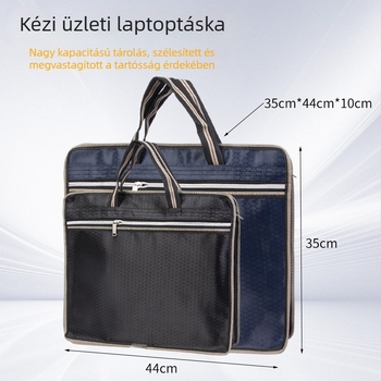 Konferenciákra és képzésekre szánt dokumentumtáska, portfólió-stílusú, négyszögletes, személyre szabott logóval
