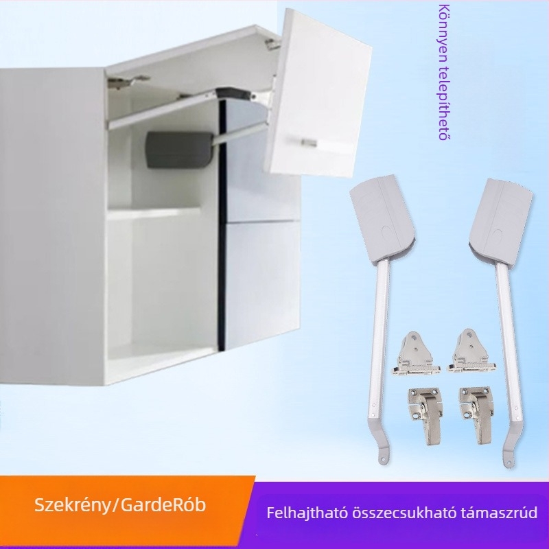 Gázrugós összecsukható szekrényajtó támasztó rúd, teleszkópos teherhordó