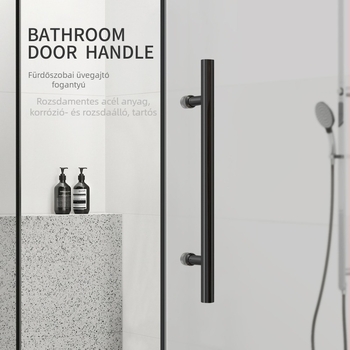 Zuhanyzószoba üvegajtó fogantyúja, 304 rozsdamentes acél, modern minimalist stílus
