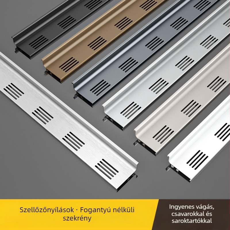 Testreszabott légáteresztő hálós szekrény fogantyú nélküli kivitel, fúrás nélkül, ajtó fogantyúja alumínium ötvözetből