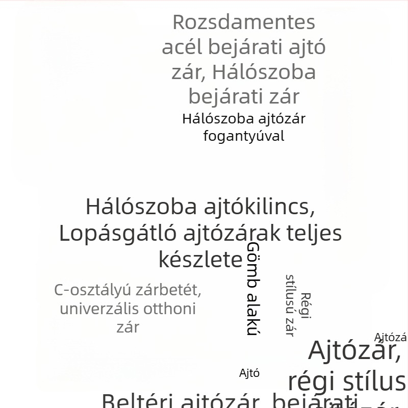 Hálószoba ajtózár belső fa ajtóhoz kilinccsel