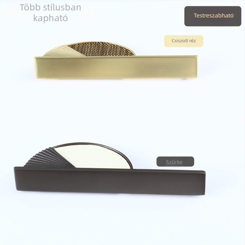 Kétajtós modern minimalista gardrób cinkötvözet fogantyúkkal arany és fekete színben, teljes magasságú dizájn