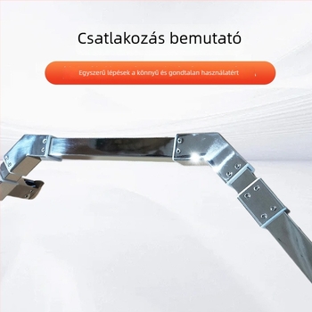Rozsdamentes acél zuhanykabin üvegajtóhoz – 25x25 mm-es négyzetes cső, háromirányú univerzális flanész csipesz