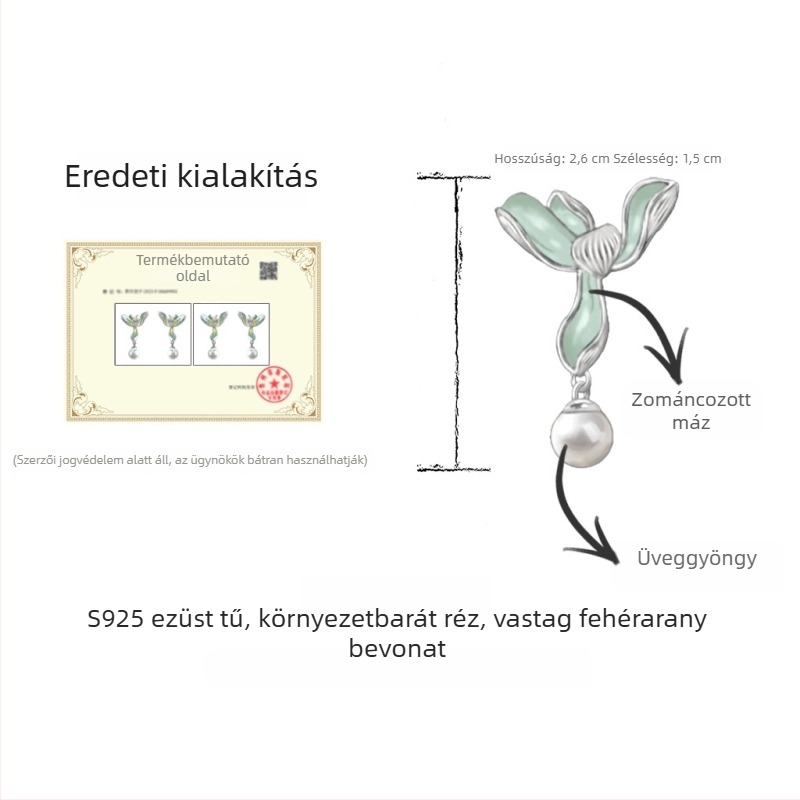 Gradiens emailezett fülbevalók orchideával és bojtokkal – frissek és édesek, egyedi design, luxus női ékszer