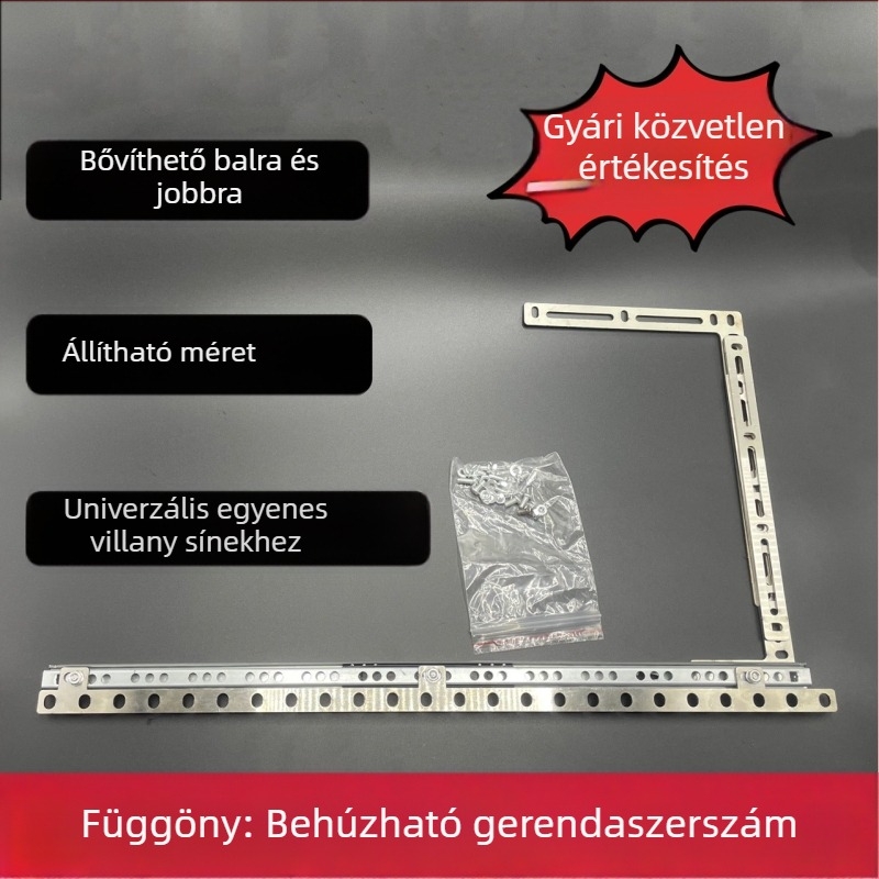 Függöny sínhez tartozó áthidaló tartó – erkély elektromos sín kiegészítők