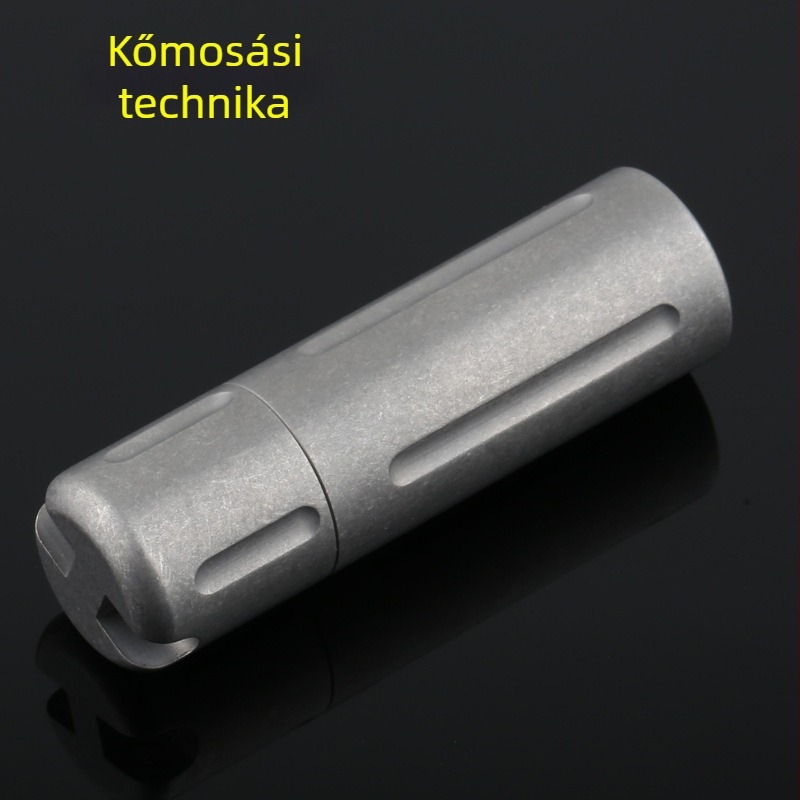 Titániumötvözetű tablettatároló, zárt, hordozható kültéri használatra