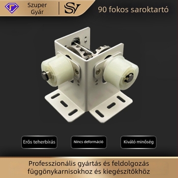Elektromos függöny kiegészítők: 50 mm-es csővel ellátott roló, 90°-os sarok tartó, szerelvény, modern minimál stílus