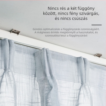 No. 11 mágneses függöny sín záróelem, fényszivárgás elleni védelem, sima görgő, nano csillapító, mágneses vonzás