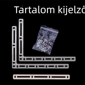 Nemesacél függönyrendszer keresztgerinc-adapter az erkélyhez, kompatibilis egyenes és négyszögletes sínekkel, állítható függöny-kiegészítő