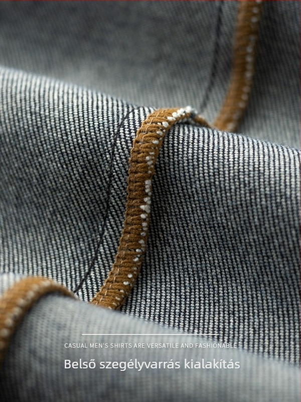 Férfiaknak szóló Slim Straight farmer, mosott kék színben, kényelmes, enyhén elasztikus pamutból
